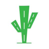 green cactus with way logo design vector graphic symbol icon sign illustration creative idea