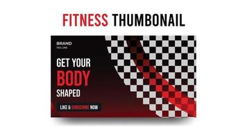 Gym and Fitness Thumbnail Background Design vector