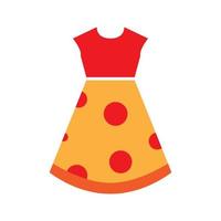 vestido de niña con diseño de logotipo de pizza símbolo gráfico vectorial icono signo ilustración idea creativa vector