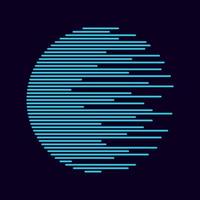 circle blue eclipse stripe logo design vector graphic symbol icon sign illustration creative idea