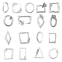 Doodle style frames. vector