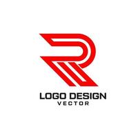 plantilla de logotipo de letra r vector