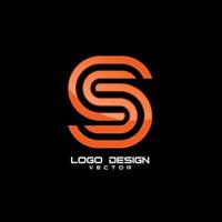S Symbol Line Art Logo Template Vector