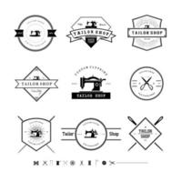 insignias de sastrería vintage vector