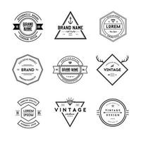 colección de insignias de marca retro vintage vector