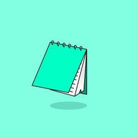Note book cartoon style icon illustration vector