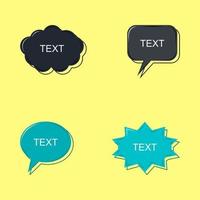 Set of bubble text illustration vector