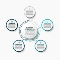 Presentation Business circle infographic template vector