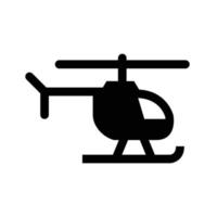 ilustración del transporte aéreo en helicóptero, icono sólido. vector