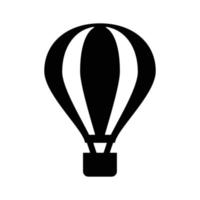 hot air balloon icon illustration. Solid icon vector