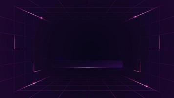 Abstract background in concpet of metaverse. Loop square. Copy space. Purple and pink tone. vector