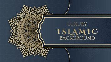 luxury ornamental mandala design background in gold color. ornament elegant invitation wedding card , invite ,Arabesque Pattern, Islamic, backdrop cover banner illustration vector design