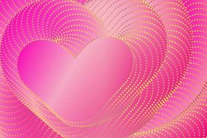 Blend Gradient Heart Over Blue Fluid Swirl Effect Background with golden dot vector