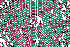 Green Red Black vector pattern of geometric circles shapes in mosaic disk banner background