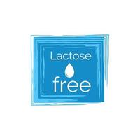 Lactose free icon. Badge product with no lactose, isolated on white background vector illustration