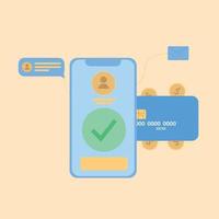 People Transfer Money With Smartphones Using Mobile Banking Apps and File Editable vector