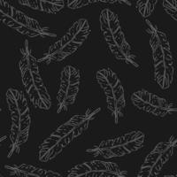 Feather pattern. Vector graphics. Endless pattern, use for wrapping paper etc.