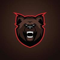 logotipo de esports del oso vector