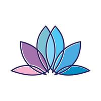 abstract colorful lotus flower logo symbol icon vector graphic design