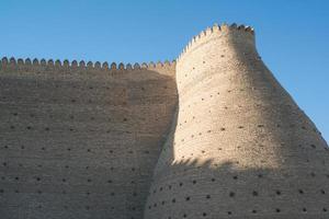 Historical walls of Ark fortress in Bukhara, Central Asia photo