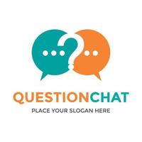 Question chat vector logo template. This design use conversation symbol. Suitable for business.