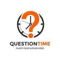 Question time vector logo template. This design use mark symbol.
