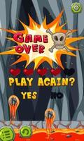 Game over template on mobile game vector