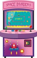 Retro arcade cabinet isolated on white background vector