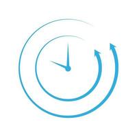 Ilustración de diseño gráfico vectorial de icono de símbolo de logotipo de línea de reloj de rotación rápida vector