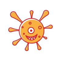 corona virus sonrisa simple logotipo símbolo icono vector gráfico diseño ilustración