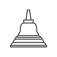 simple line traditional temple logo symbol icon vector graphic design illustration