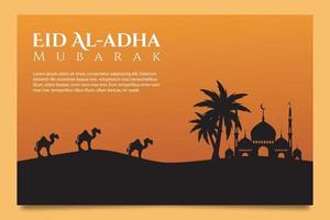 islamic holiday greeting banner template vector