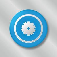 cute 3D gear icon web settings vector