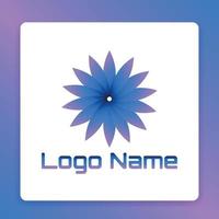 gradient color lotus flower logo vector