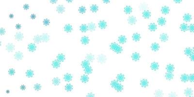 Light BLUE vector natural layout with flowers.