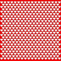 Vector Valentines seamless pattern with white hearts on red background. Vector illustration. EPS10