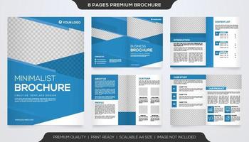 minimalist bifold business proposal template with modern concept and abstract style use for business profile and catalog vector