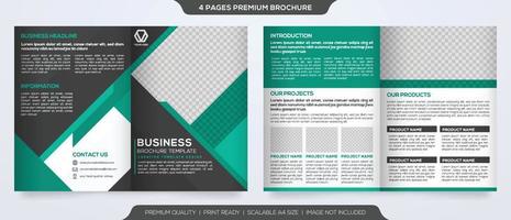 business brochure template with minimalist and simple infographic timeline use for business report and company profile vector