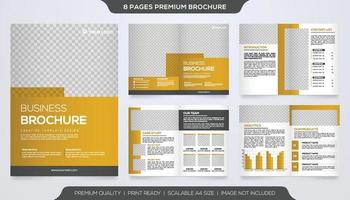 minimalist bifold business proposal template with modern concept and abstract style use for business profile and catalog vector