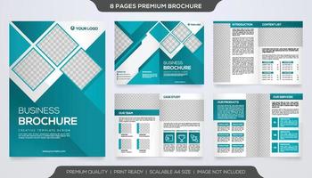 minimalist bifold business proposal template with modern concept and abstract style use for business profile and catalog vector