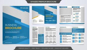 plantilla de propuesta de negocio bifold minimalista con concepto moderno y uso de estilo abstracto para perfil de negocio y catálogo vector