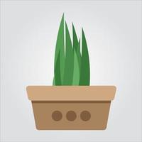 plantas de color aisladas en maceta gráficos vectoriales escalables vector