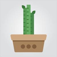 Isolated Color Plants in Pot Scalable Vector Graphics