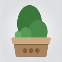 Isolated Color Plants in Pot Scalable Vector Graphics