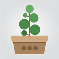 Isolated Color Plants in Pot Scalable Vector Graphics