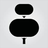 Isolated Glyph Tree Icons Scalable Vector Graphic