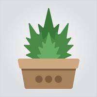 plantas de color aisladas en maceta gráficos vectoriales escalables vector