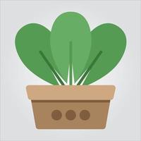 Isolated Color Plants in Pot Scalable Vector Graphics