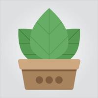 Isolated Color Plants in Pot Scalable Vector Graphics