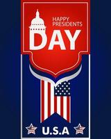 President's Day Background Design. It is suitable for posters, banners, invitations, advertising. vector